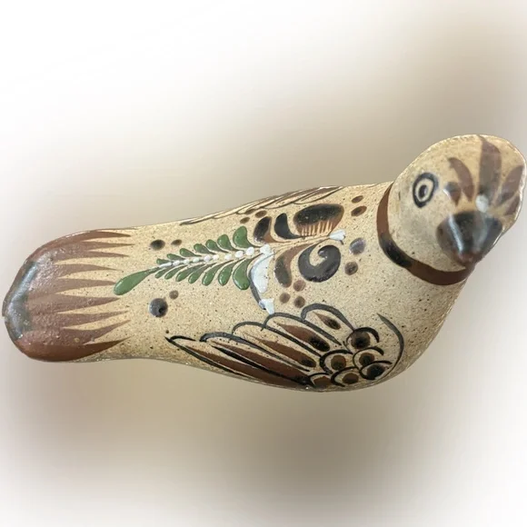 Vintage Signed Netzi Mexico Sandstone Pottery Bird Figurine Acapulco Souvenir - Picture 8 of 9